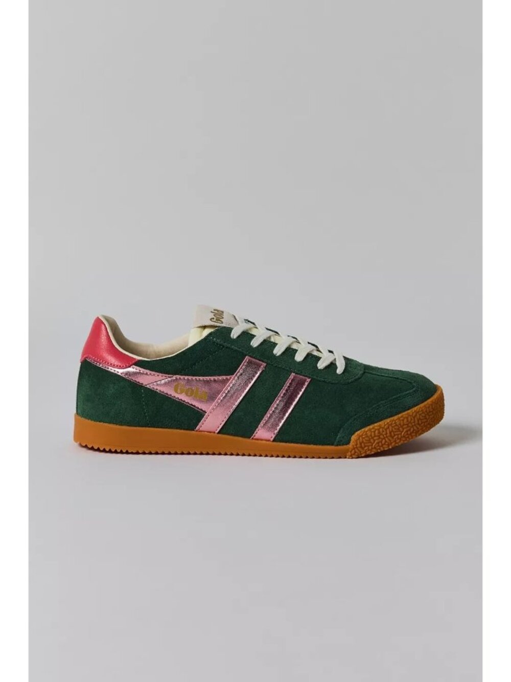 Gola Women's Elan Glitz Sneakers  Evergreen/Pink/Coral Size 6.5 CLB790